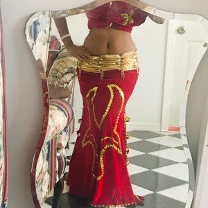 *SOLD* Moroccan Velvet Bellydance Costume *SOLD*